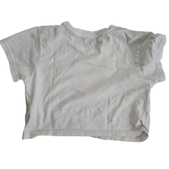 Converse Girls Cropped Graphic Love T-Shirt Size Large - Picture 4 of 5